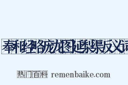 奉和经略庞龙图延梨渠反义词是什么意思的图片